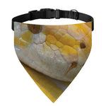 Yellow And White Python Snake Print Over The Collar Dog Bandana