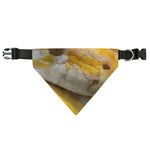 Yellow And White Python Snake Print Over The Collar Dog Bandana