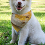 Yellow And White Python Snake Print Over The Collar Dog Bandana