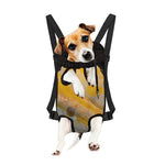 Yellow And White Python Snake Print Pet Carrier Backpack