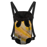 Yellow And White Python Snake Print Pet Carrier Backpack
