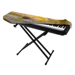 Yellow And White Python Snake Print Piano Keyboard Cover