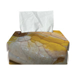 Yellow And White Python Snake Print Rectangle Tissue Box Cover