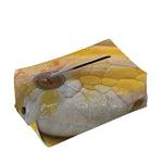 Yellow And White Python Snake Print Rectangle Tissue Box Cover