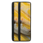 Yellow And White Python Snake Print Refrigerator Handle Covers