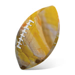 Yellow And White Python Snake Print Rugby Ball