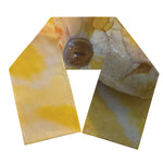 Yellow And White Python Snake Print Scarf