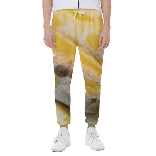 Yellow And White Python Snake Print Scuba Joggers