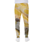 Yellow And White Python Snake Print Scuba Joggers