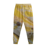 Yellow And White Python Snake Print Sweatpants