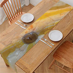 Yellow And White Python Snake Print Table Runner