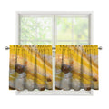 Yellow And White Python Snake Print Tier Curtains