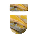 Yellow And White Python Snake Print Toilet Lid And Tank Cover Set