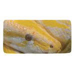 Yellow And White Python Snake Print Towel
