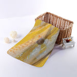Yellow And White Python Snake Print Towel