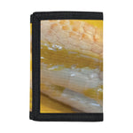 Yellow And White Python Snake Print Trifold Wallet