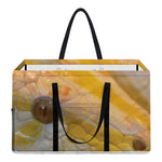 Yellow And White Python Snake Print Utility Tote Bag