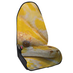 Yellow And White Python Snake Print Waterproof Car Seat Cover