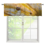 Yellow And White Python Snake Print Window Valance