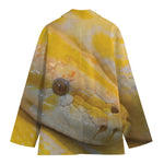Yellow And White Python Snake Print Women's Blazer