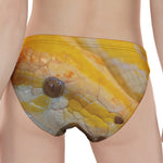 Yellow And White Python Snake Print Women's Panties