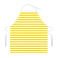 Yellow And White Striped Pattern Print Adjustable Apron