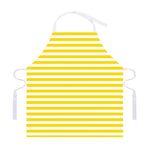 Yellow And White Striped Pattern Print Adjustable Apron