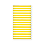 Yellow And White Striped Pattern Print Baby Crib Sheet