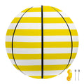 Yellow And White Striped Pattern Print Basketball
