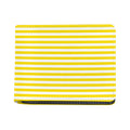 Yellow And White Striped Pattern Print Bifold Wallet