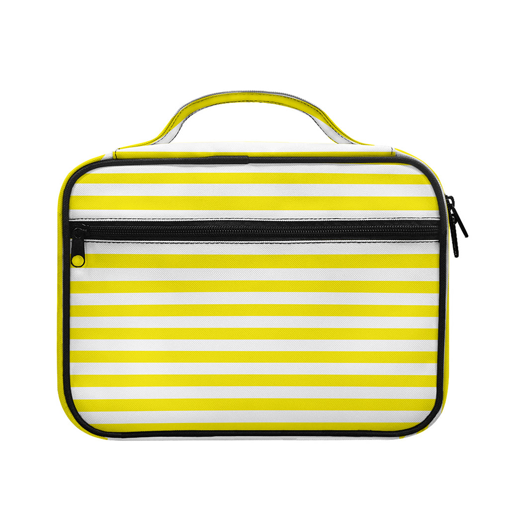 Yellow And White Striped Pattern Print Briefcase Bible Bag