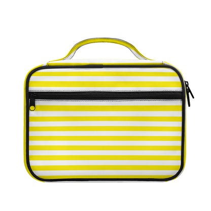 Yellow And White Striped Pattern Print Briefcase Bible Bag