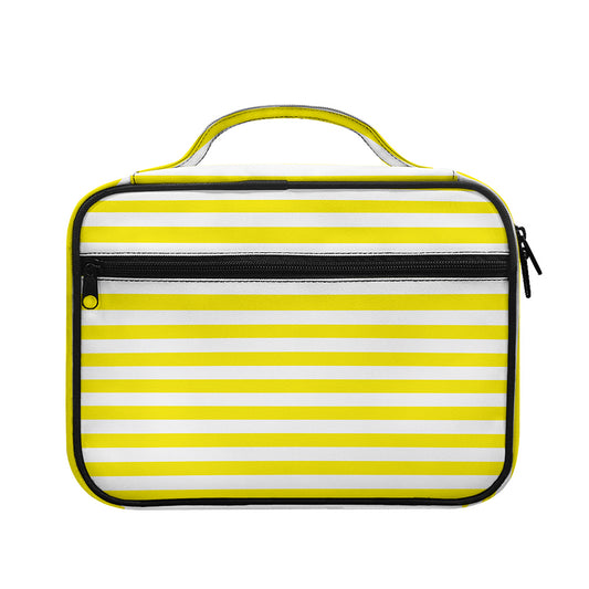 Yellow And White Striped Pattern Print Briefcase Bible Bag