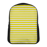 Yellow And White Striped Pattern Print Casual Backpack