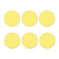 Yellow And White Striped Pattern Print Coaster Set