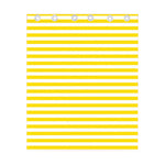 Yellow And White Striped Pattern Print Curtain