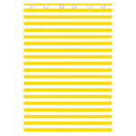 Yellow And White Striped Pattern Print Curtain