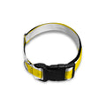 Yellow And White Striped Pattern Print Dog Collar