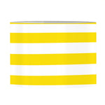 Yellow And White Striped Pattern Print Drum Lamp Shade