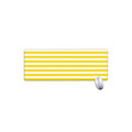 Yellow And White Striped Pattern Print Extended Mouse Pad