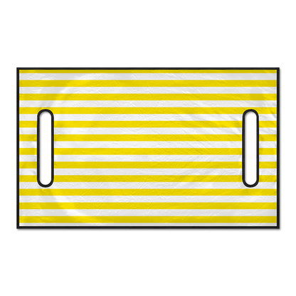 Yellow And White Striped Pattern Print Golf Cart Seat Cover