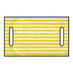 Yellow And White Striped Pattern Print Golf Cart Seat Cover