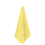 Yellow And White Striped Pattern Print Hand Towel