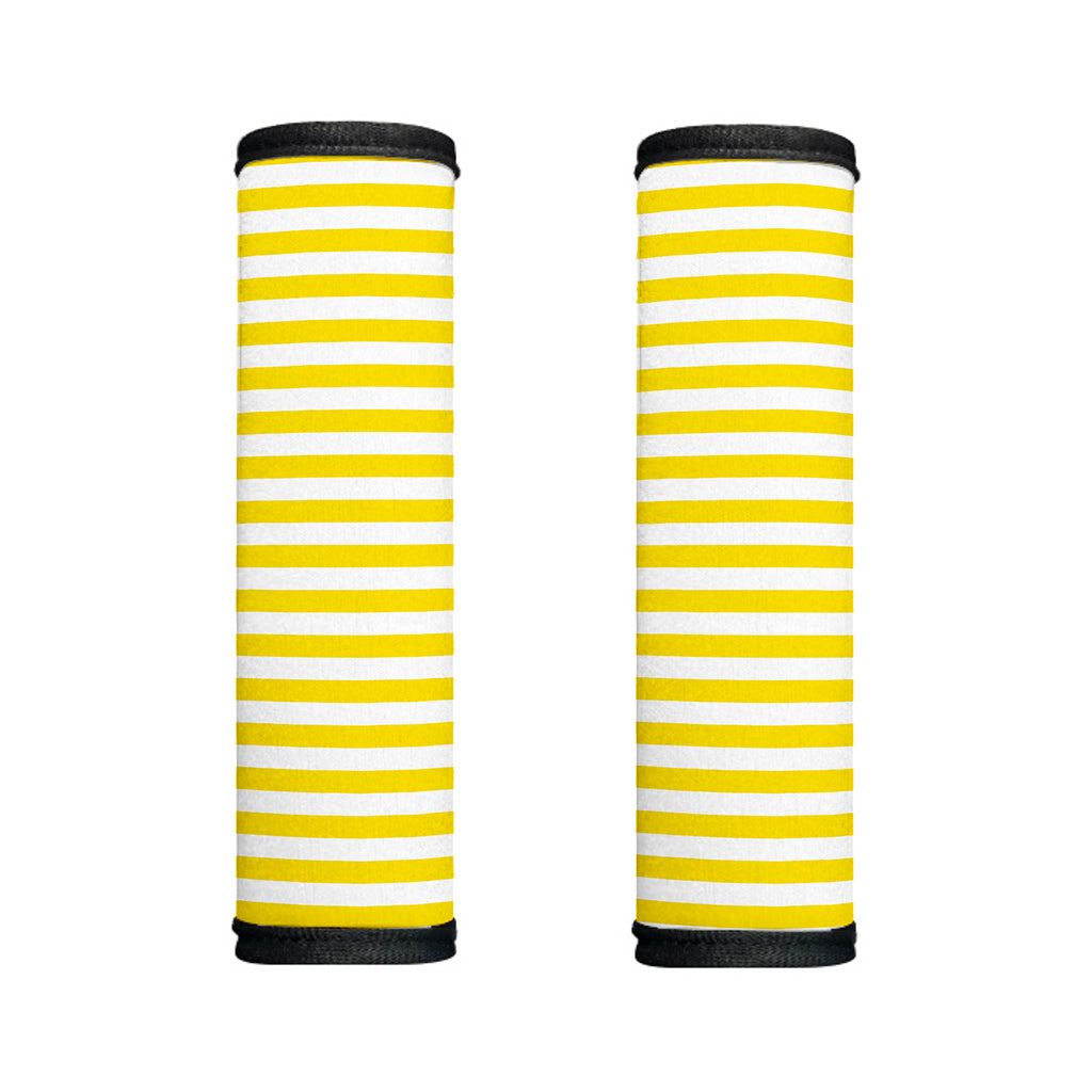 Yellow And White Striped Pattern Print Handle Covers