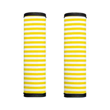 Yellow And White Striped Pattern Print Handle Covers