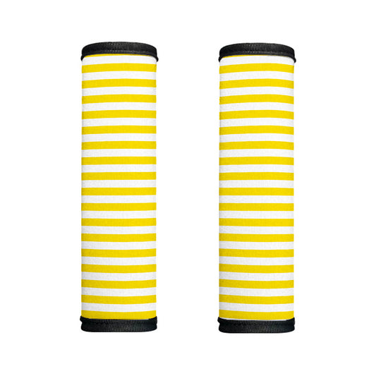 Yellow And White Striped Pattern Print Handle Covers