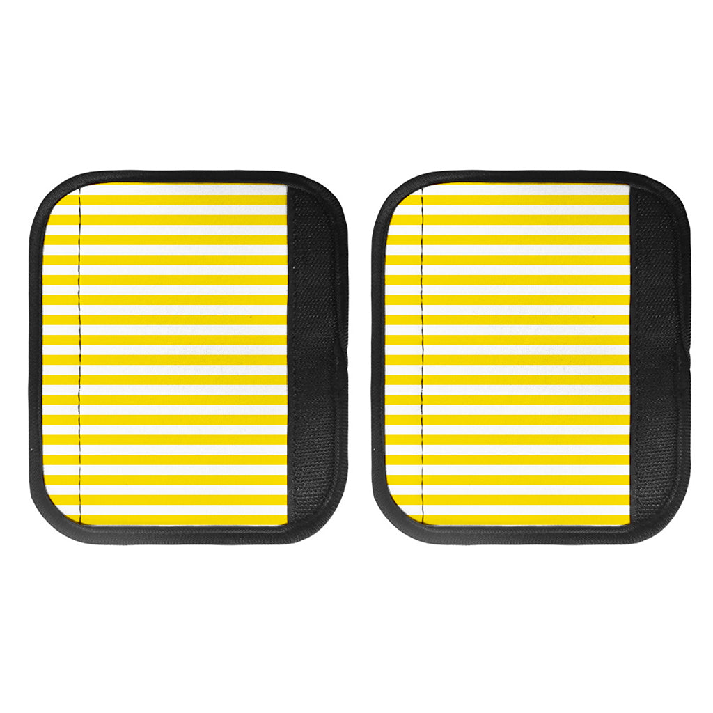 Yellow And White Striped Pattern Print Handle Covers