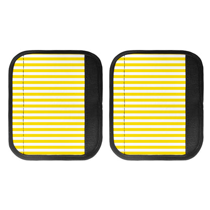 Yellow And White Striped Pattern Print Handle Covers