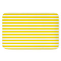 Yellow And White Striped Pattern Print Indoor Door Mat
