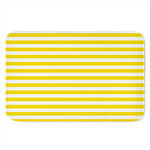 Yellow And White Striped Pattern Print Indoor Door Mat
